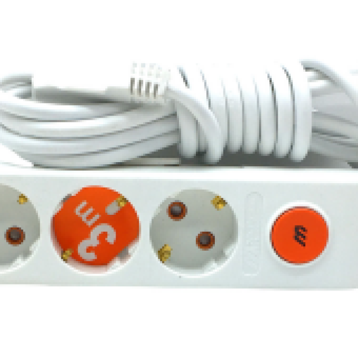 3LÜ ANAHTARLI 3MT.UZATMA KABLO GRUP PRİZ (5343)