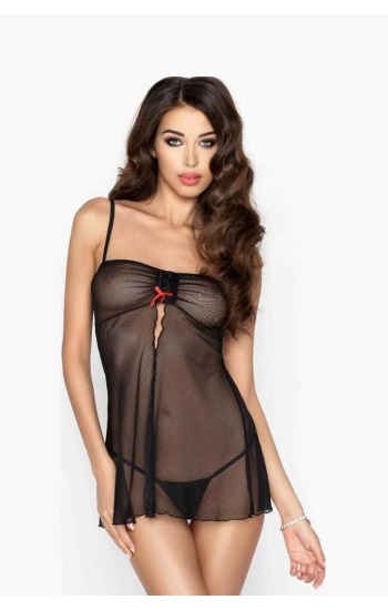 Siyah Transparan Fantazi Gecelik Tm1191