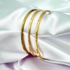 Üçlü Ajda Çelik Bilezik - Gold Renk
