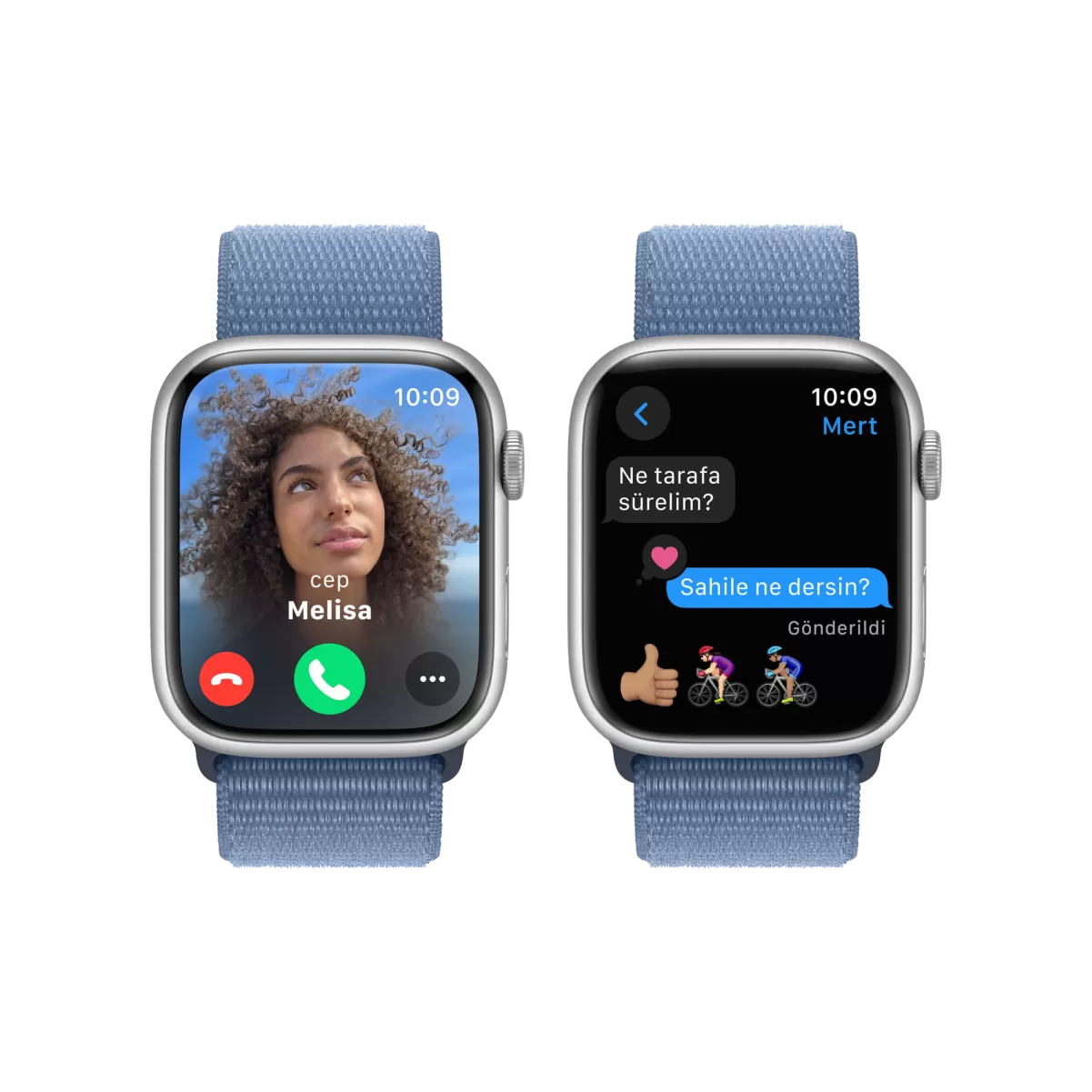 APPLE Apple Watch S9 41mm Gümüş Kış Mavi SL Akıllı Saat