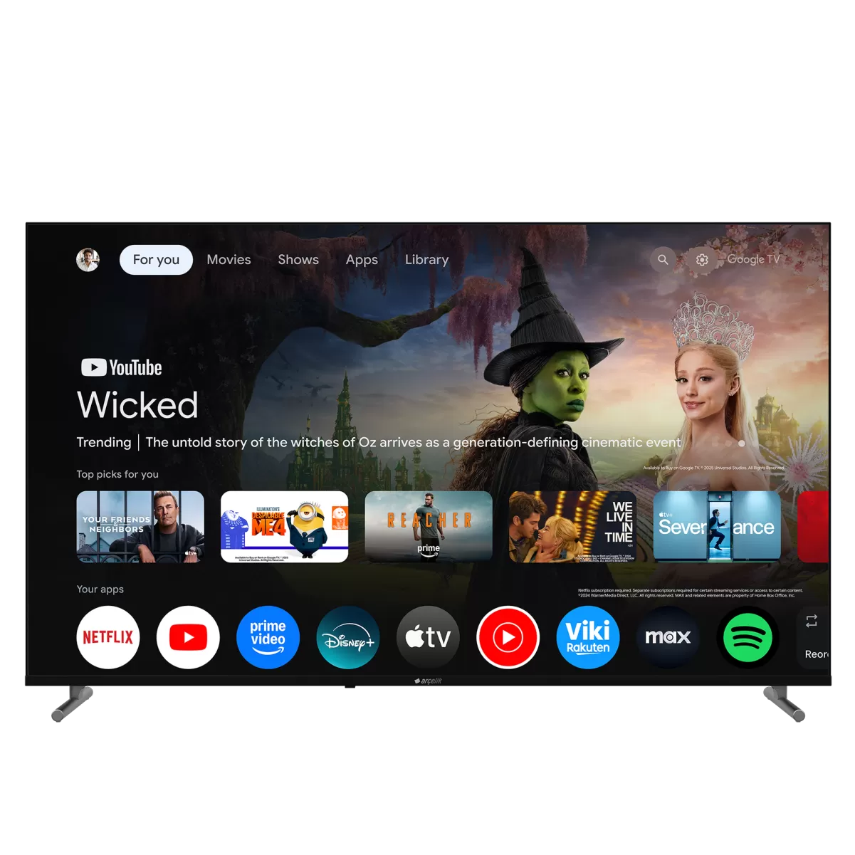 ARÇELİK 7 Serisi 75 4K UHD Google TV - A 775 C Smart TV