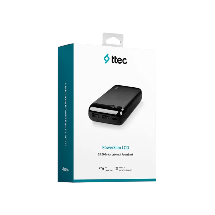 TTEC Ttec 2BB184S PowerSlim 20.000 Powerbank Powerbank