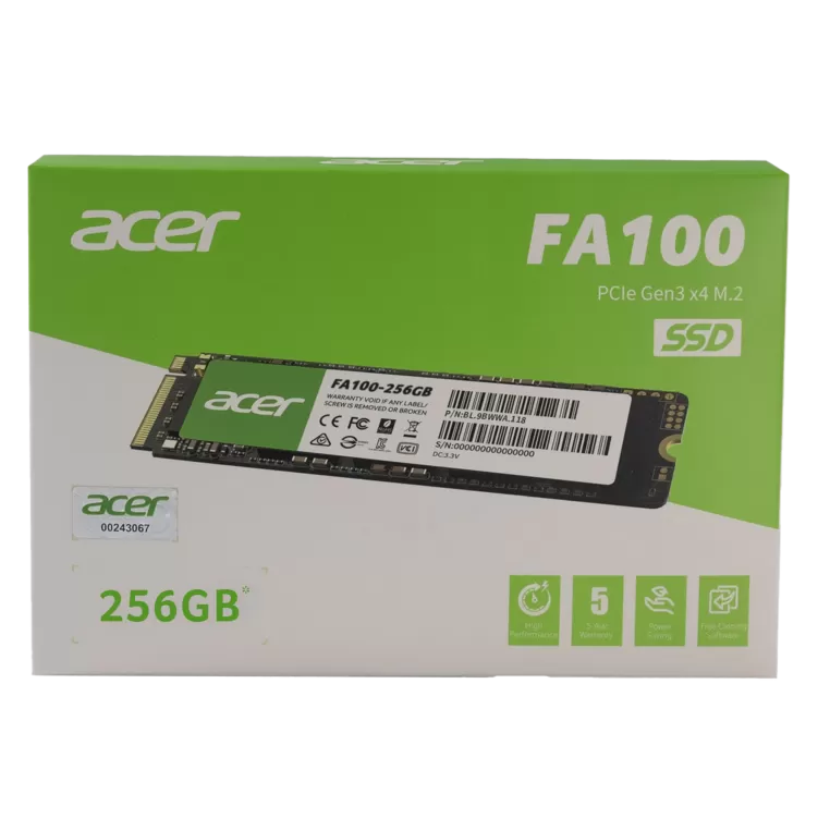 ACER Acer FA100 PCIe NVMe 256GB Bilgisayar Çevre Birimleri