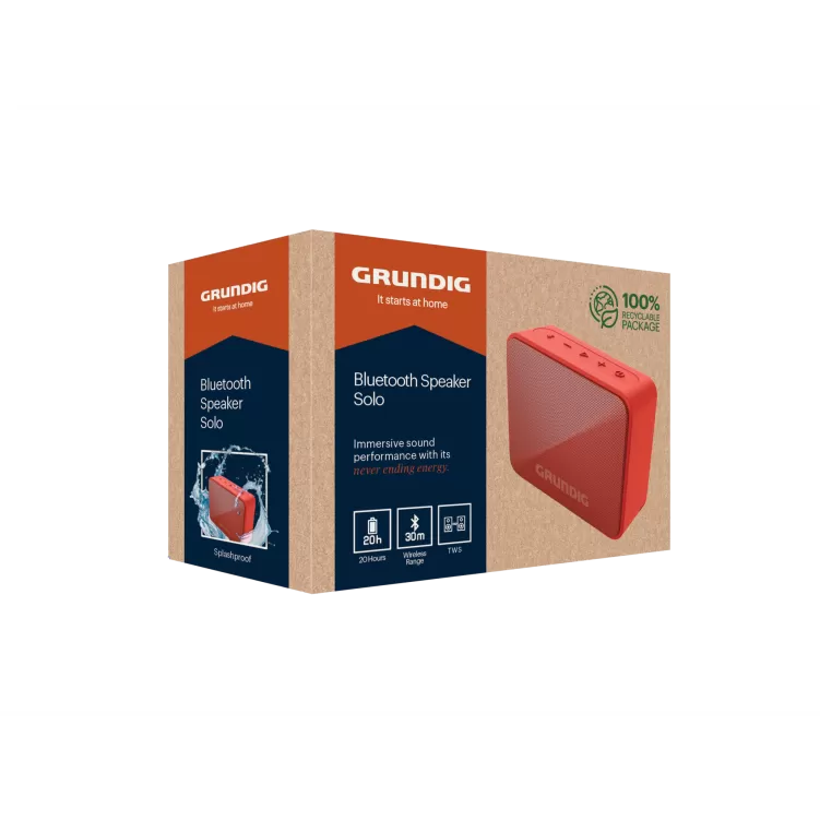 GRUNDIG Solo BT Hoparlör Kırmızı Hoparlör