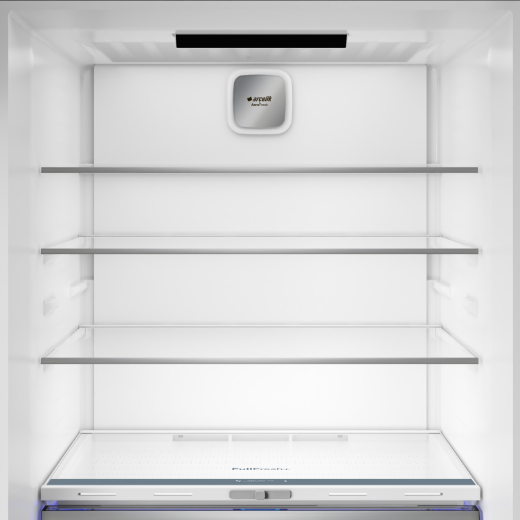 ARÇELİK 278551 EBC AI Fit Beyaz Cam Yapay Zeka Teknolojili Alttan Donduruculu Buzdolabı