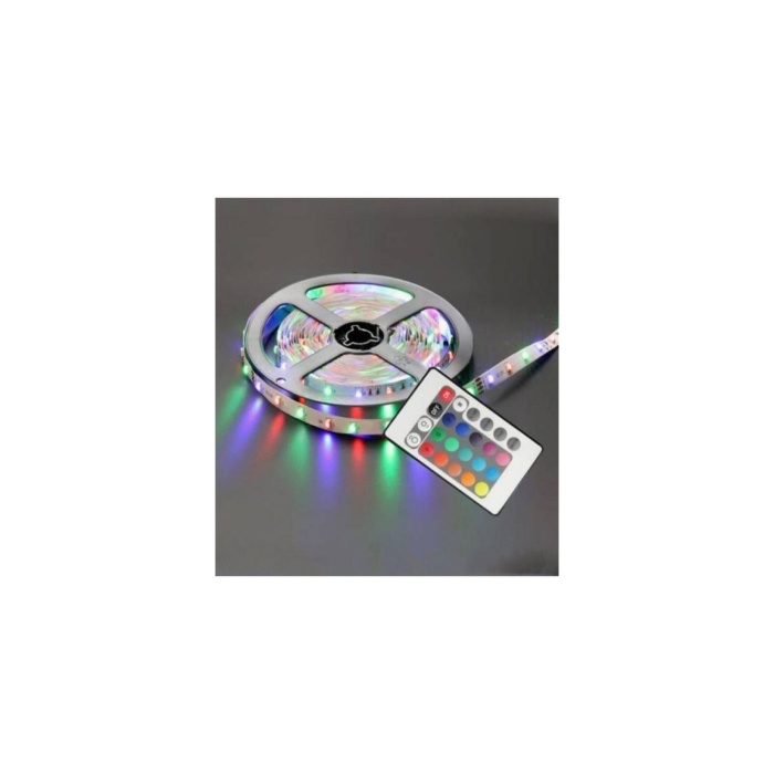 Animasyonlu Rgb Şerit Led Işık Aydınlatma Seti Tak Çalıştır Kumandalı Adaptörlü Conti