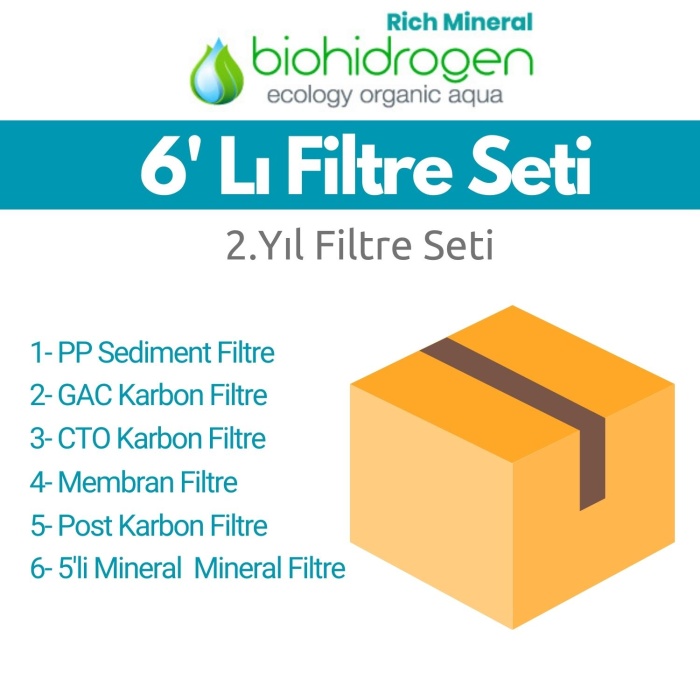 Biohidrogen Rich Mineral 6lı filtre Seti