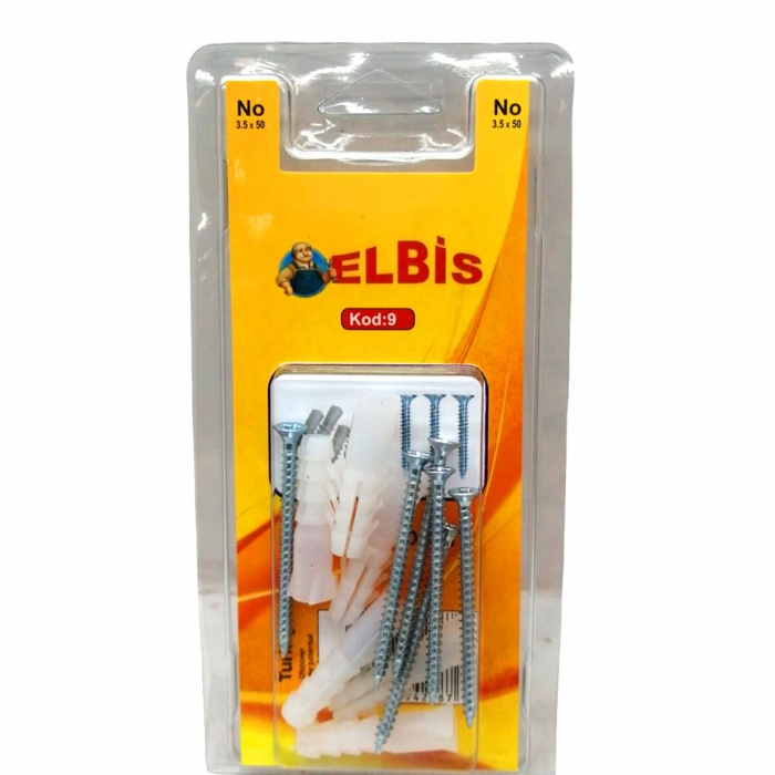 MEDALYAN DL-33 ( NO-3.5X50 ) DÜBELLİ VİDA ( DUBEL=NO-6 ) ( 10PCS )*12X10