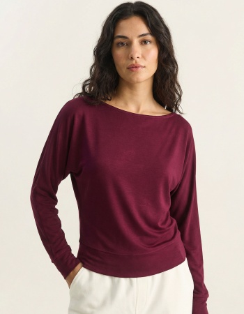 Kayık Yaka Modal Kadın Bluz