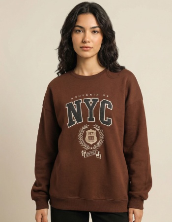 NYC Nakışlı Sweatshirt