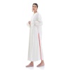 Keten Yandan Yırtmaçlı Kimono Çizgili