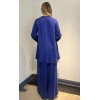 Mor Tunik Pantolon Tesettür Takım