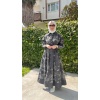 Desenli Gömlek Yaka Elbise