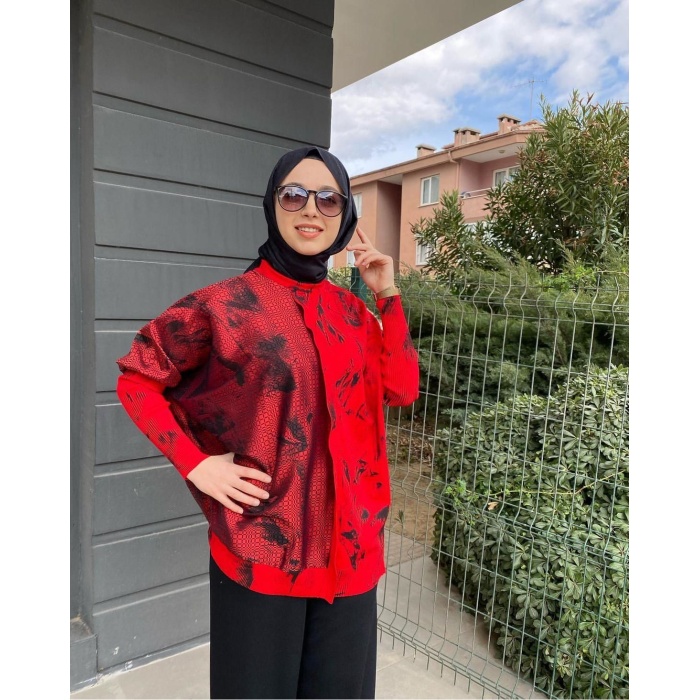 Desenli Tunik Tesettür