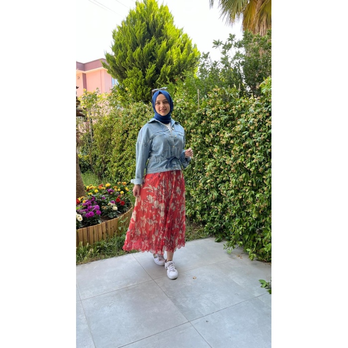 Tasarım Tesettür Kot Ceket