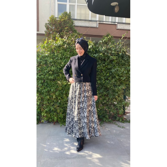 Tesettür Etek Desenli