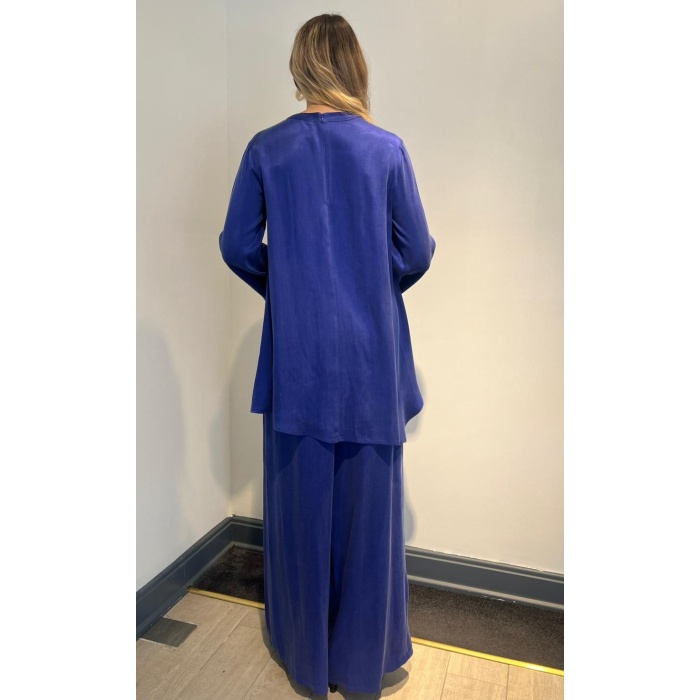 Mor Tunik Pantolon Tesettür Takım