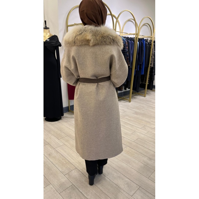 Alpaca Kadın Manto Vizon-bej