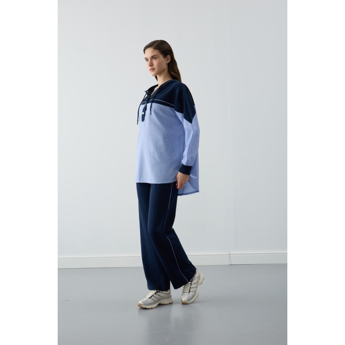Tunik Çizgili Oversize