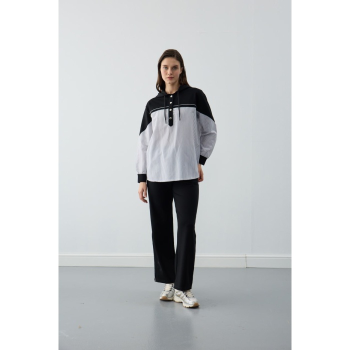 Tunik Çizgili Oversize