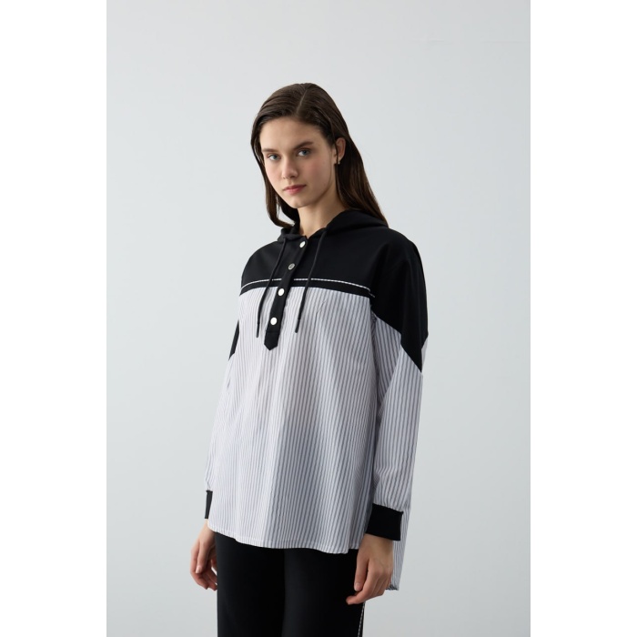 Tunik Çizgili Oversize