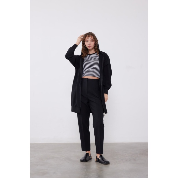 Oversize Kapüşonlu Hırka