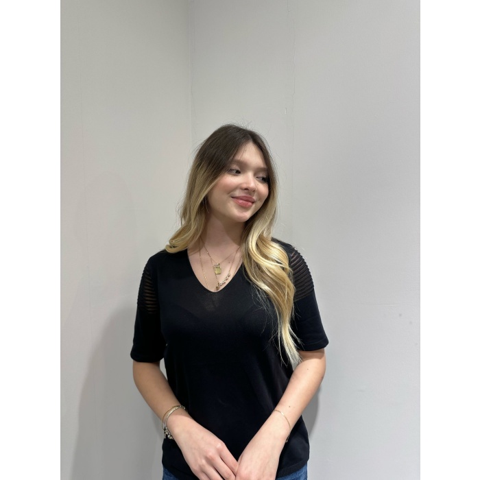 Kadın Bluz Mesh Detaylı