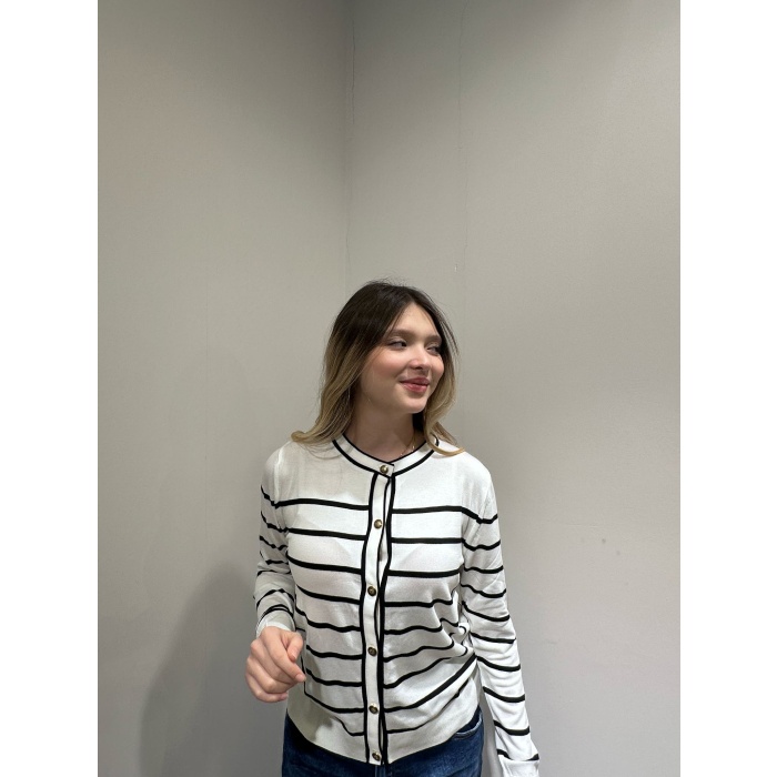 Çizgili Kadın Hırka