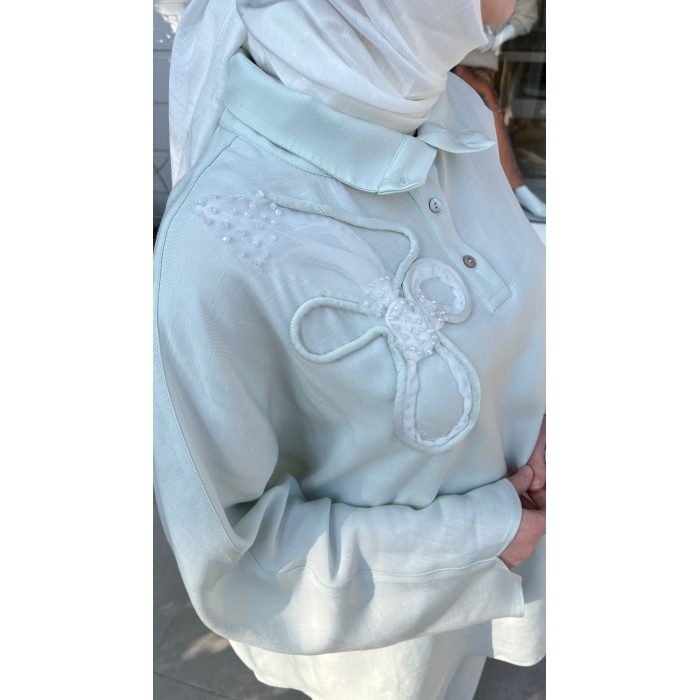 Keten Tunik Pantolon Takım