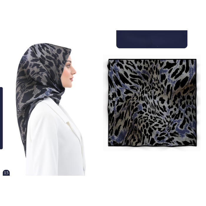 İpek eşarp zems leopar desen