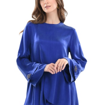 Mor Tunik Pantolon Tesettür Takım