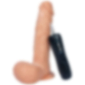 Gerçekçi Silikon Titreşimli Vibratör Dildo 19.5 Cm