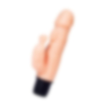 Gerçekçi Silikon İkili Tırtıklı Vibratör 17,5 Cm