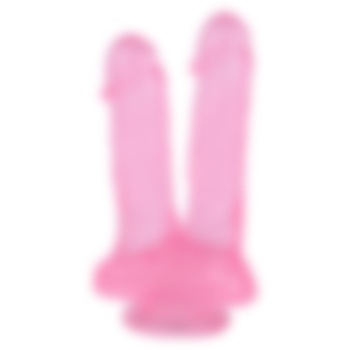 21 cm Vantuzlu Damarlı Belden Bağlanabilen Pembe Çiftli Dildo