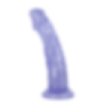 21 cm Vantuzlu Belden Bağlanabilen Mor Dildo