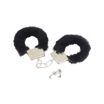 Siyah Fantezi Peluşlu Metal Kelepçe