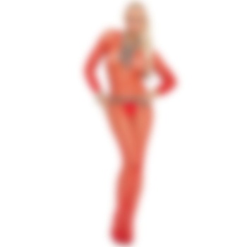 Kırmızı İç Gösteren Full Vücut Çorabı