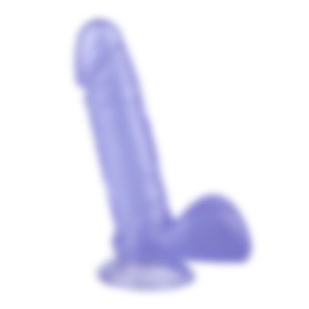 20 cm Vantuzlu Belden Bağlanabilen Mor Dildo