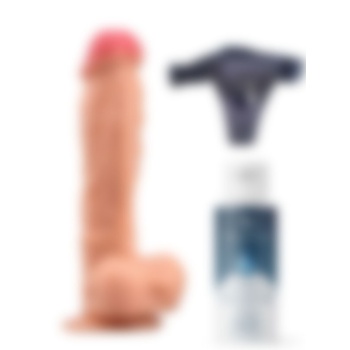 23 cm Realistik Belden Bağlamalı Kayganlaştırıcılı Set