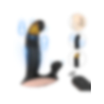 Şarjlı Uzaktan Kumandalı Perine ve Uyarıcı İleri Geri Hareketli İkili Vibratör