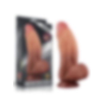 10 İnç Çift Katmanlı Platinyum Silikon Dildo