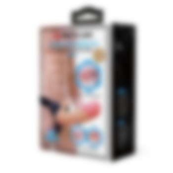 19 cm Dolgulu Gerçekçi Silikon İçi Boş Çatal Protez Belden Bağlamalı Dildo