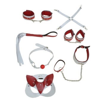 7 Parça Beyaz Kedili Esaret Fetişi Seti
