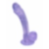 19 cm Vantuzlu Belden Bağlanabilen Damarlı Mor Dildo