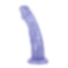 21 cm Vantuzlu Belden Bağlanabilen Mor Dildo