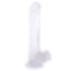 25,5 cm Vantuzlu Damarlı Belden Bağlanabilen Beyaz Realistik Dildo