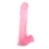 25,5 cm Vantuzlu Damarlı Belden Bağlanabilen Pembe Realistik Dildo