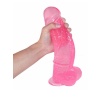 28 cm Vantuzlu Damarlı Belden Bağlanabilen Pembe Realistik Dildo