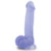 23 cm Vantuzlu Belden Bağlanabilen Mor Dildo