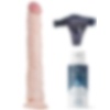 34,5 cm Gerçekçi Belden Bağlamalı Kayganlaştırıcılı Dildo Set